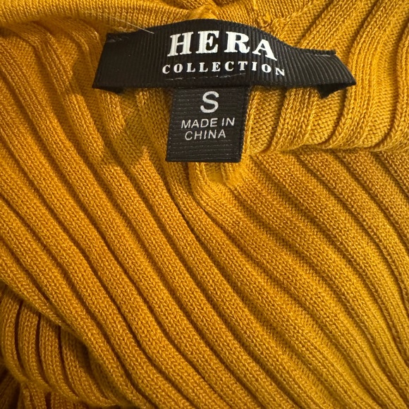 Ribbed Knit Jumpsuit in Mustard - Picture 9 of 9